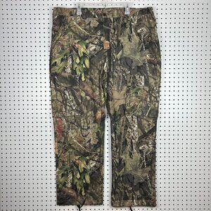 Mossy Oak Cargo Pants Hunting Camo Size XL NWOT Baggy Button Adjustable Wide Leg